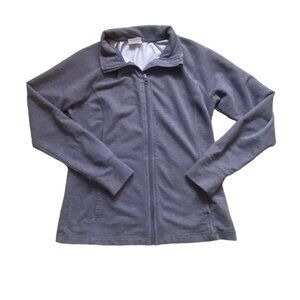 Danskin Now Womens Zip Up Collared Sweatshirt-Gray-Size Small-GUC